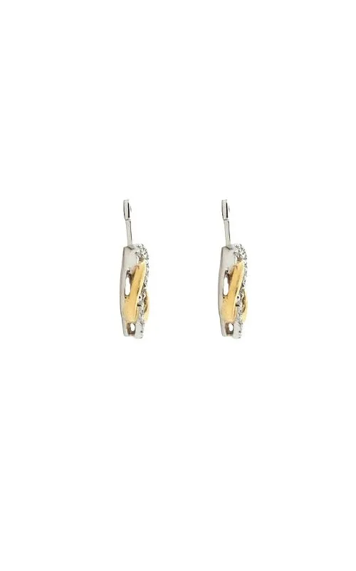 18K WHITE AND YELLOW GOLD CONVERTIBLE EARRING JACKETS  G6901