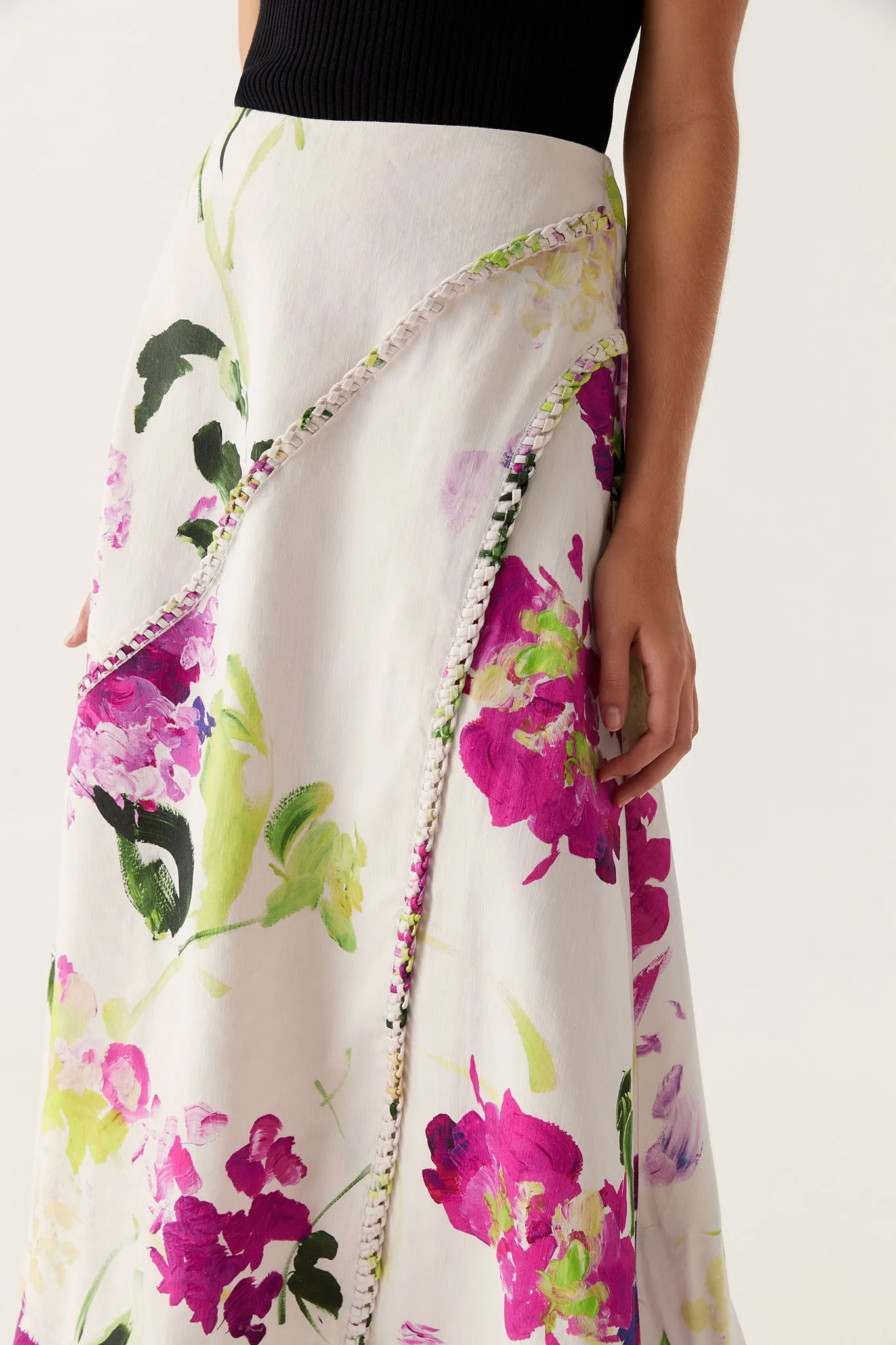 Arbour Whipstitch Midi Skirt