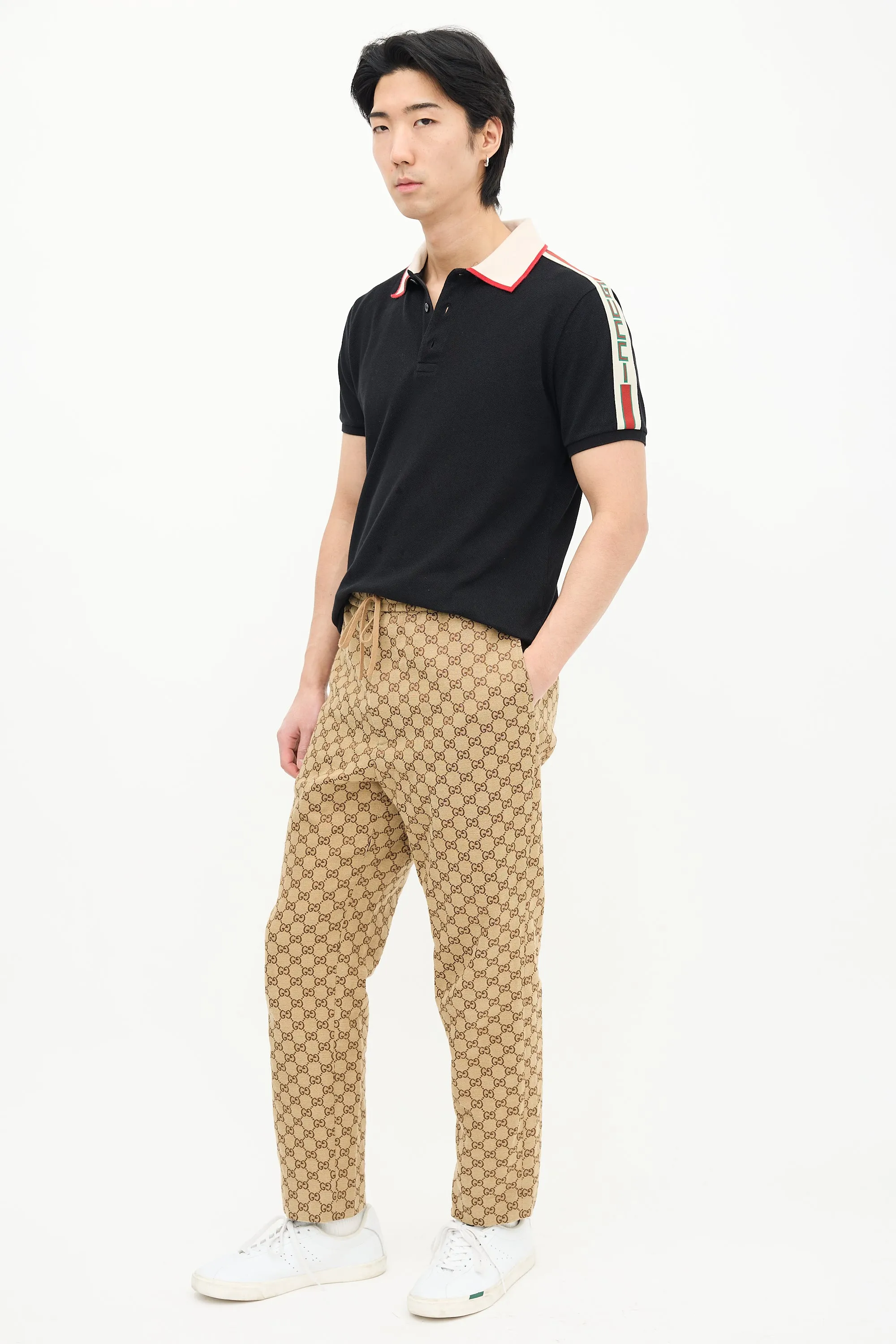 Beige GG Canvas Jogging Pant