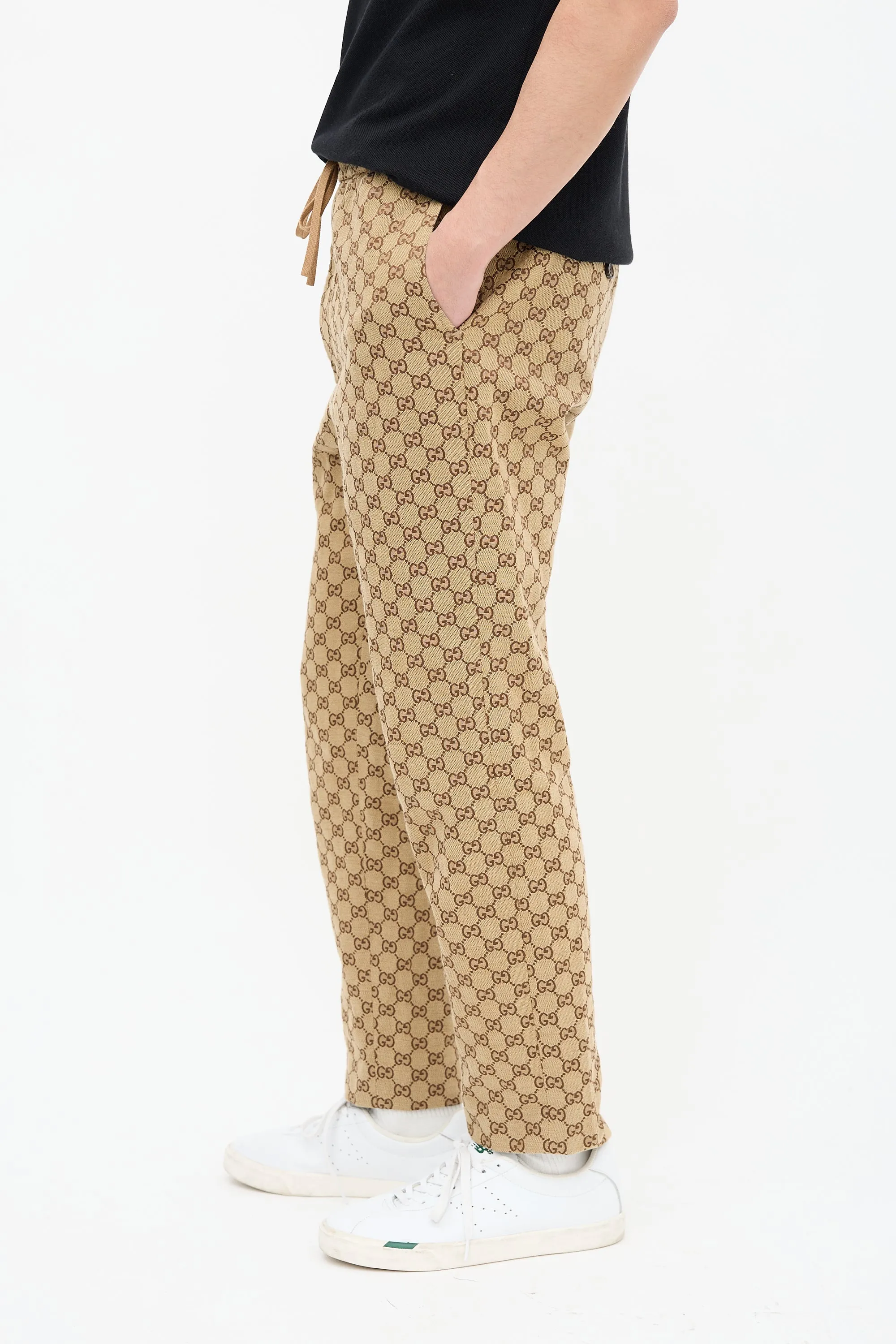 Beige GG Canvas Jogging Pant