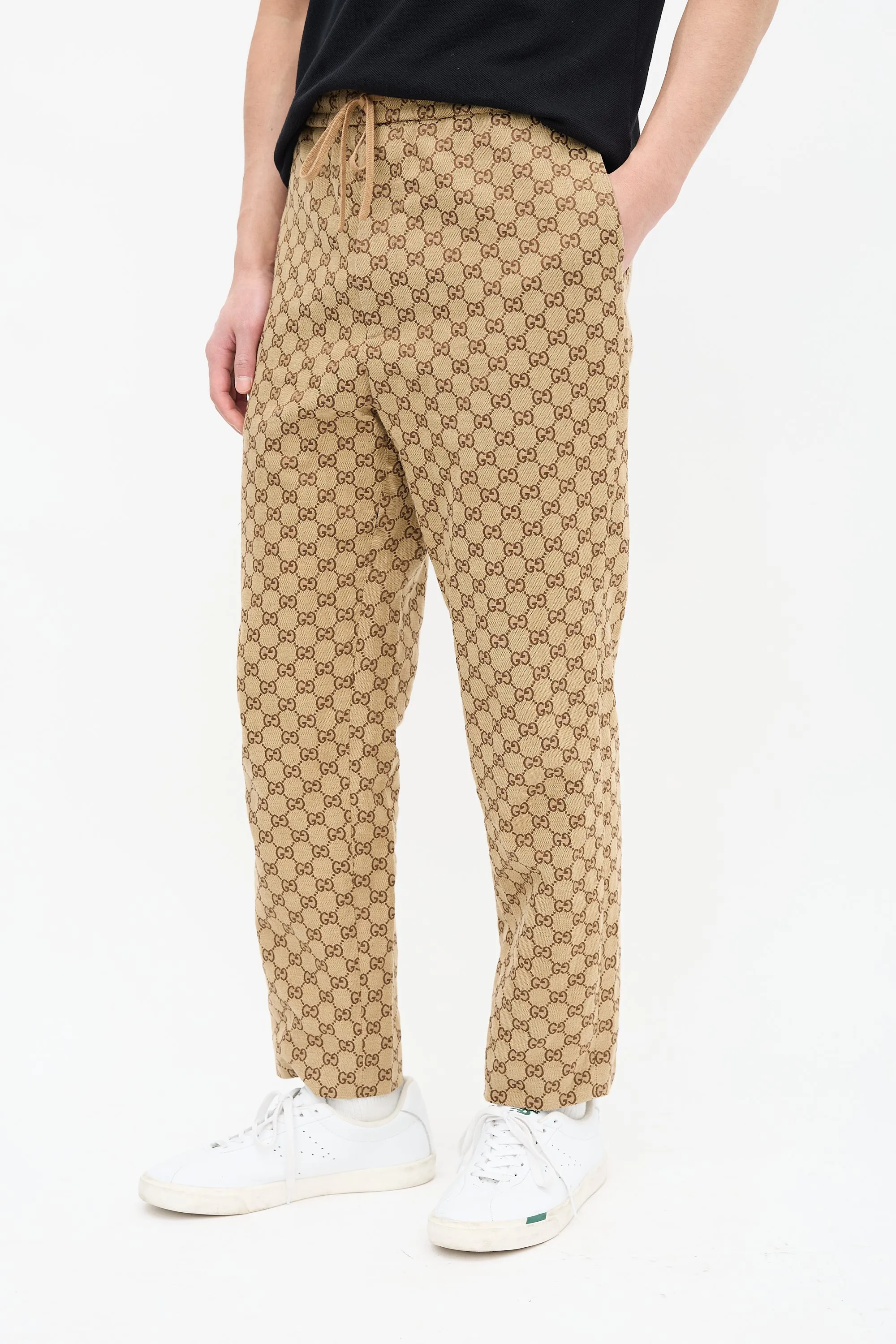 Beige GG Canvas Jogging Pant