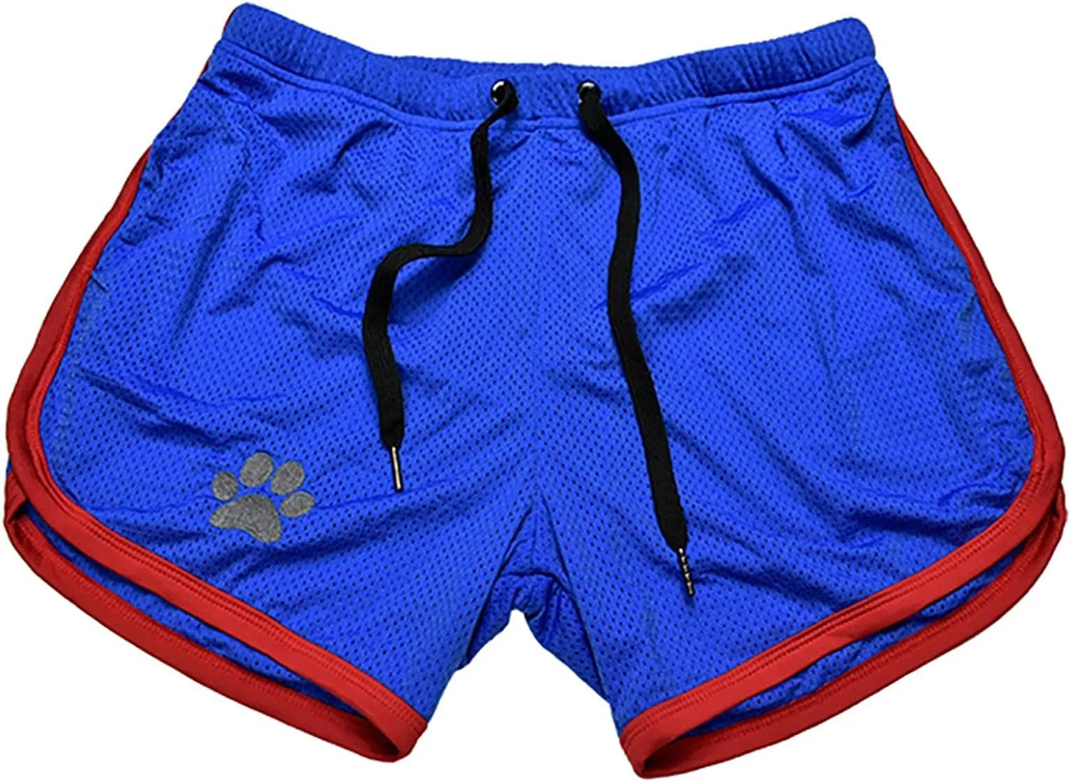 Mens 3" Mesh Workout Gym Running Shorts Funny Dog Paw Print Bodybuilding Training Athletic Workout Short Shorts