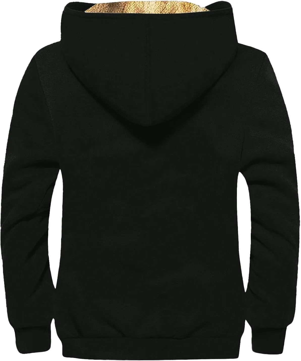 Mens Zip Up Hoodie Solid Color Hoodie Fashion Heavyweight Cotton Fleece Sherpa Lined Jacket Fall Jacket Coat