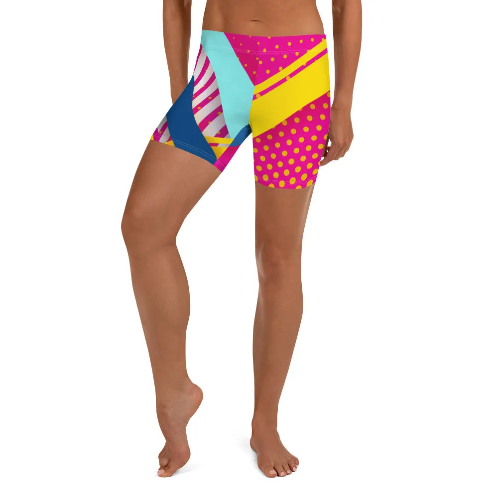 PINK ABSTRACT FITNESS COLLECTION - Yoga Shorts