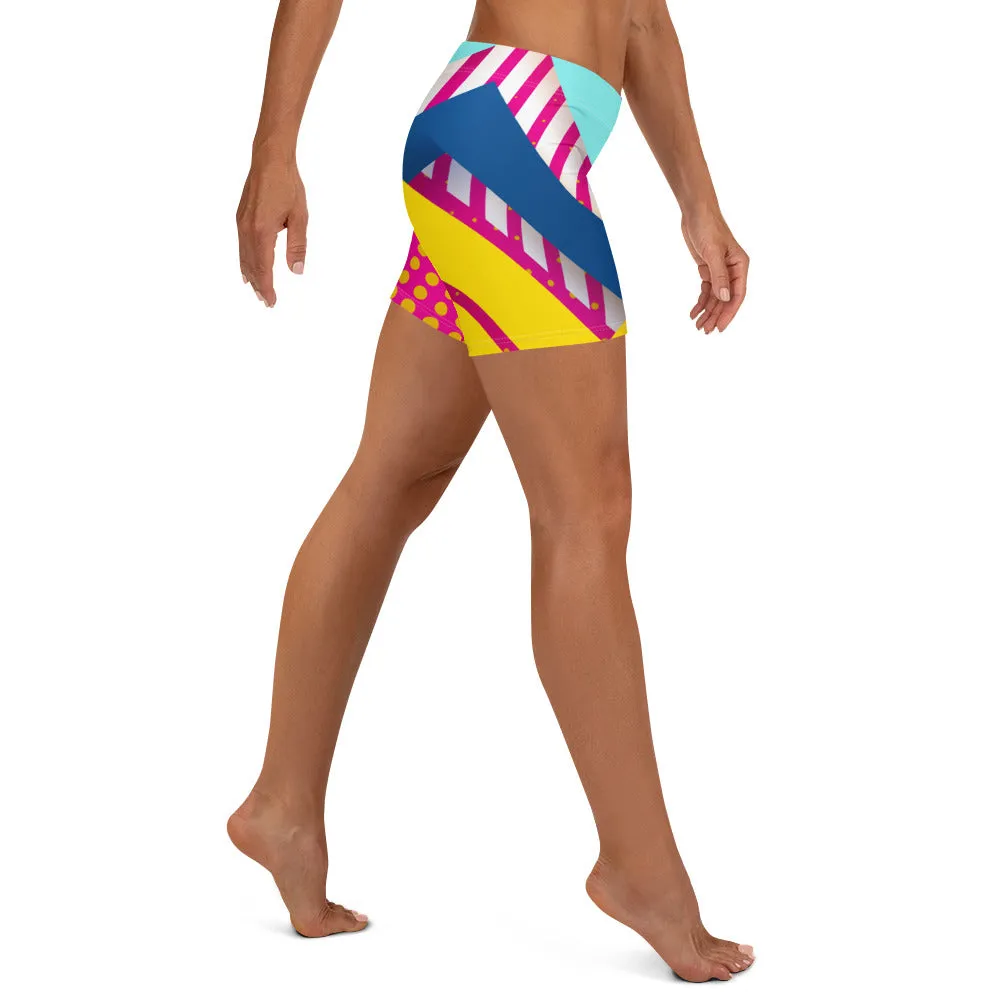 PINK ABSTRACT FITNESS COLLECTION - Yoga Shorts