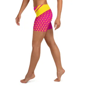 PINK ABSTRACT FITNESS COLLECTION - Yoga Shorts
