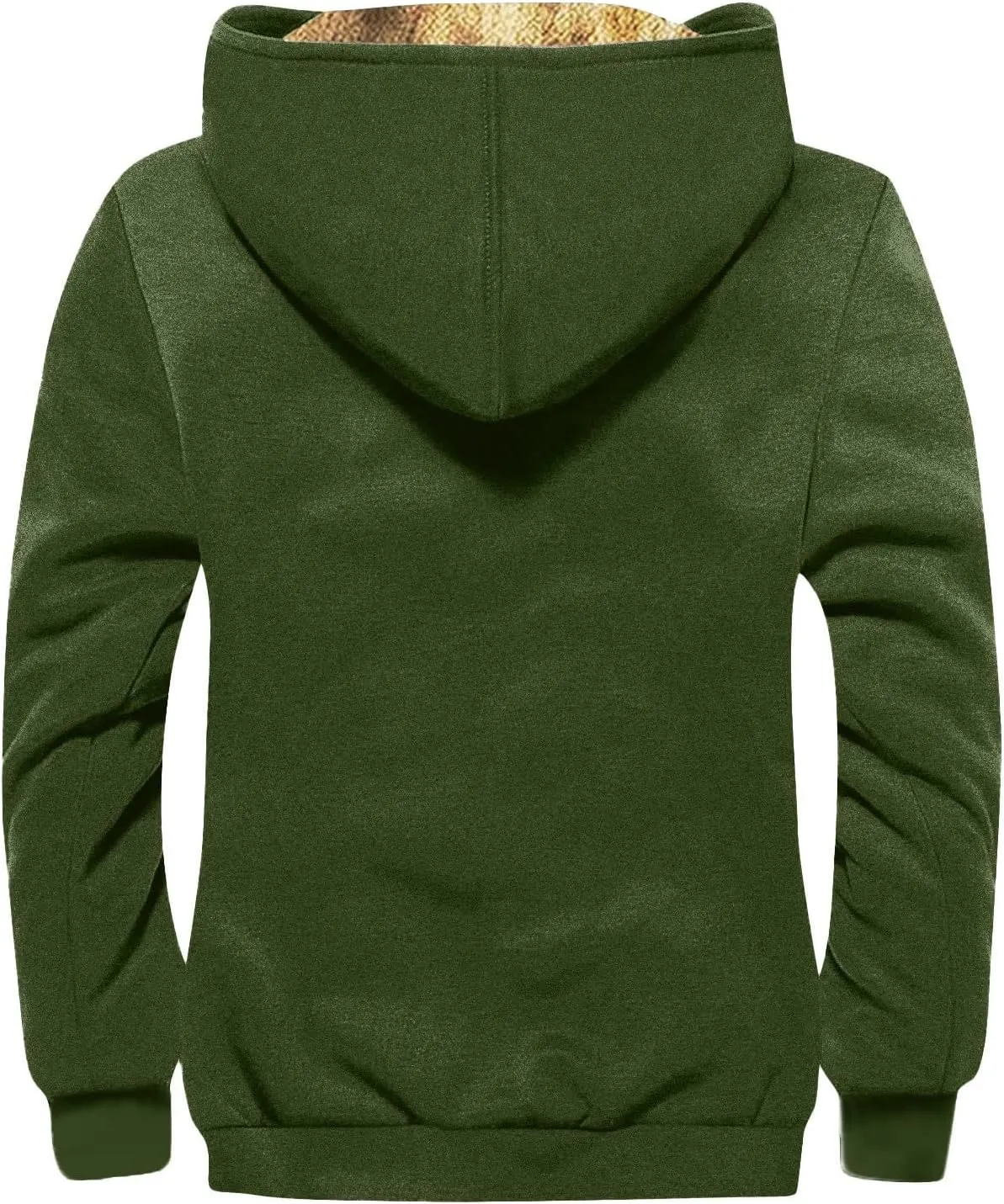 Winter Jackets for Men Fleece Sherpa Lined Warm Hoodie Jacket Heavyweight Sweatshirt Zip Up Sweatshirt Coat with Pockets